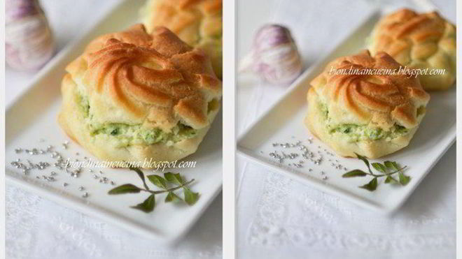Рецепт Закусочных профитролей с нежным кремом из цукини