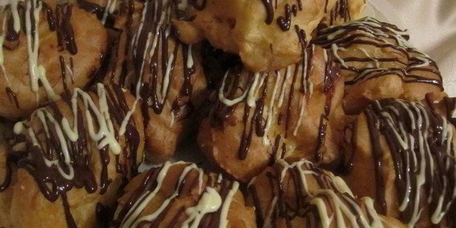 Рецепт заварного пирожного с заварным кремом на белом шоколаде