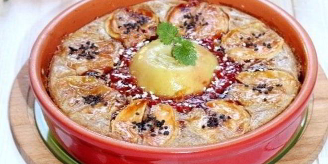 Рецепт гречневой запеканки с карамельными яблоками