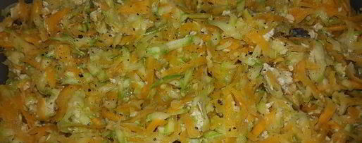 Шаг 3: кабачкова-тыквенной запеканка с зеленью и овсяными хлопьями