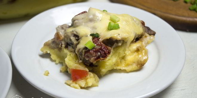 Рецепт картофельной запеканки с соусом