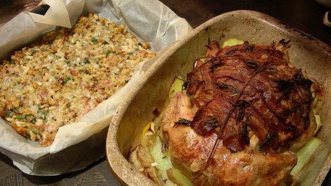 Рецепт Курицы с короной из панчетты