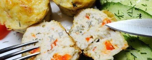 Шаг 6: мини-запеканок из куриного филе с творогом