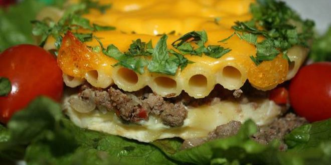 Рецепт мясной запеканки под сырной шубкой