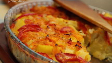 Рецепт Овощной запеканки из цветной капусты и картофеля