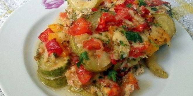 Рецепт овощной запеканки с фаршем