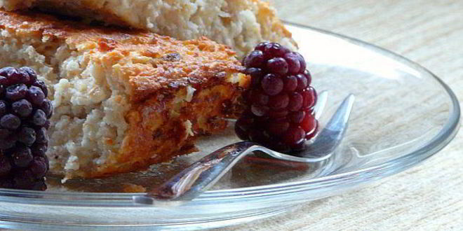 Рецепт овсяно-творожной запеканка с бананом