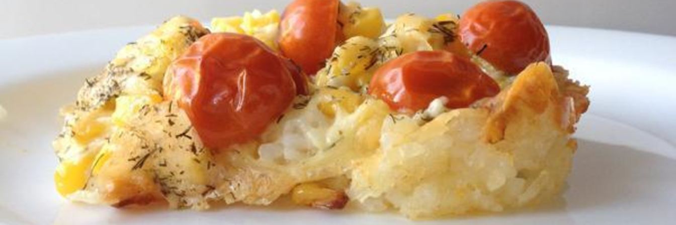 Рецепт Рисовой запеканки с кукурузой и черри
