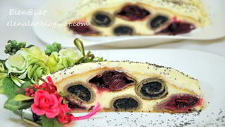 Рецепт Творожной запеканки с вишней и маком