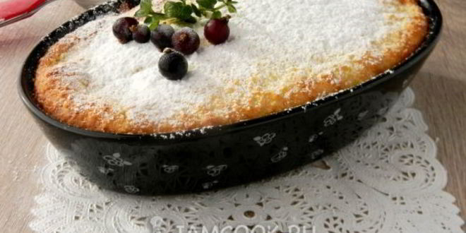 Рецепт творожно-кокосовой запеканка с ягодами