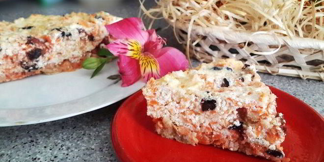 Рецепт творожно-морковной запеканка с черносливом