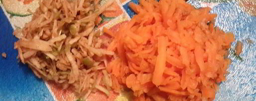 Шаг 1: творожно-морковной запеканка с черносливом