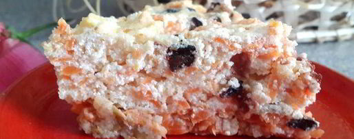 Шаг 5: творожно-морковной запеканка с черносливом