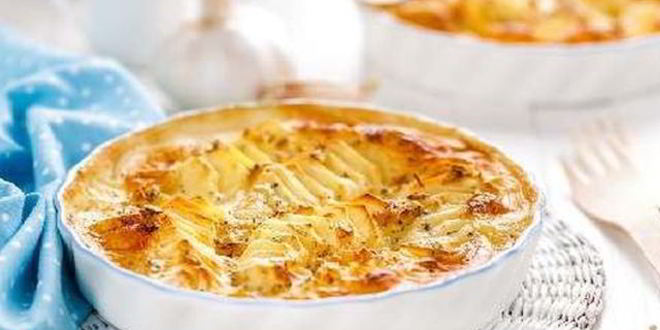 Рецепт яркой картофельной запеканки