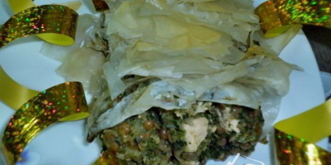 Рецепт запеканки чече-кура под фило-одеялом