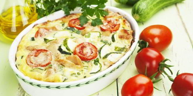 Рецепт запеканки из кабачков с помидорами под сыром