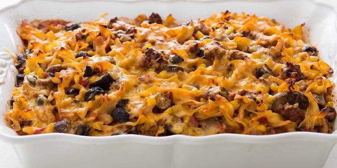 Рецепт запеканки из лапши и фарша