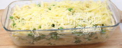 Шаг 4: запеканки из макарон с сыром и зеленым горошком