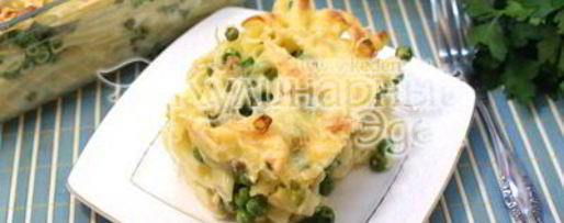 Шаг 6: запеканки из макарон с сыром и зеленым горошком