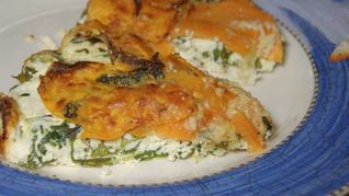Рецепт Запеканки из рикотты со сладким картофелем и шалфеем