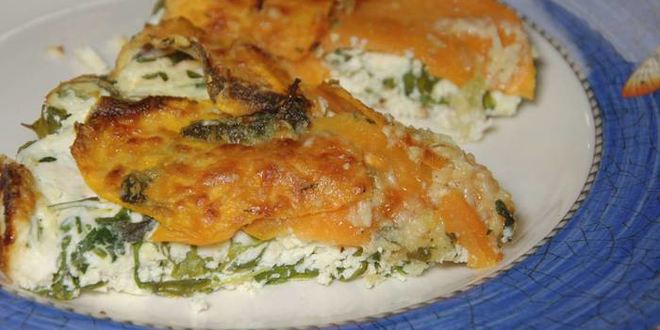 Рецепт запеканки из рикотты со сладким картофелем и шалфеем