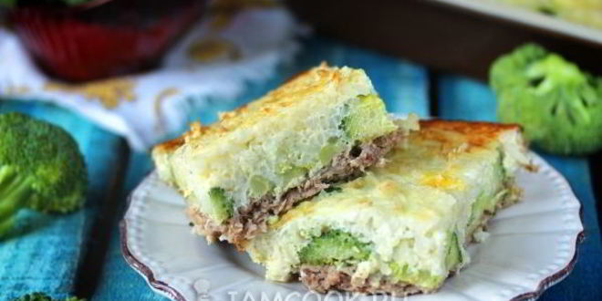 Рецепт запеканки из риса с фаршем и брокколи