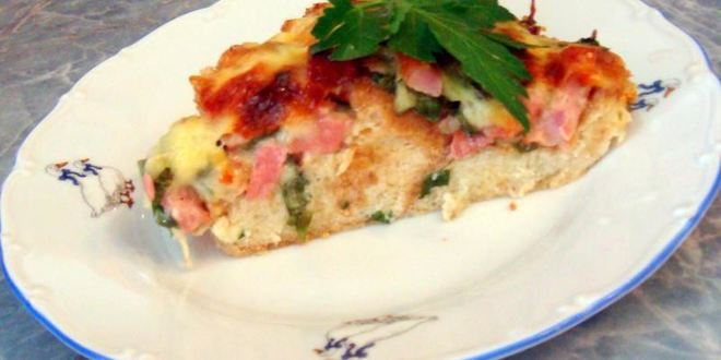 Рецепт запеканки из яиц с ветчиной на молоке