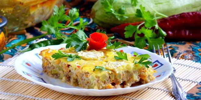 Рецепт запеканки кабачковой с мясом