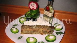 Рецепт Запеканки картофельной Зимней рыбалка