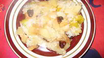 Рецепт Запеканки рисовой с тыквой, яблоками и изюмом