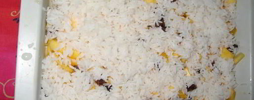 Шаг 2: запеканки рисовой с тыквой, яблоками и изюмом