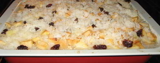 Шаг 5: запеканки рисовой с тыквой, яблоками и изюмом