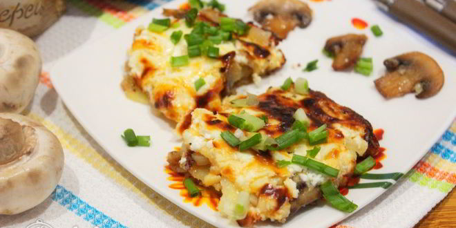 Рецепт запеканки с грибами и картофелем