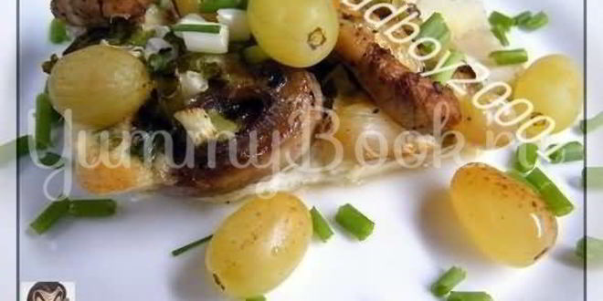 Рецепт запеканки с виноградом и грибами