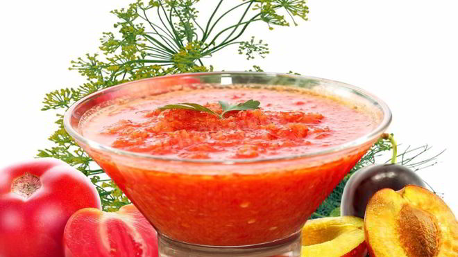 Рецепт Аджики из слив с яблоками