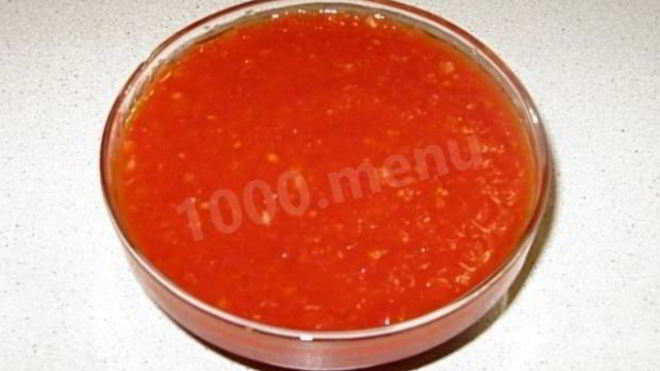 Рецепт Аджики со сладким перцем яблоками и чесноком