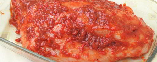 Шаг 2: филе индейки запеченное в томатно-соевом соусе с аджикой