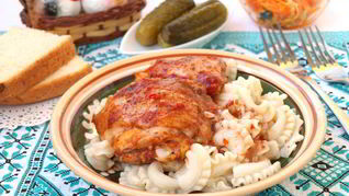 Рецепт Куриных бедрышек запеченных с аджикой