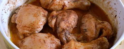 Шаг 6: курицы, запеченной с аджикой