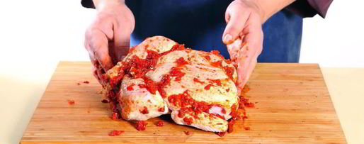 Шаг 2: курицы, запеченной с домашней аджикой и корнеплодами