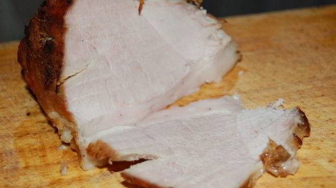 Рецепт Свиного окорока варено-печеный в аджике