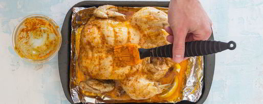 Шаг 4: запеченной курицы с аджикой и лимоном