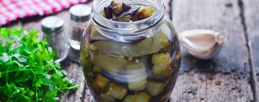 Шаг 4: баклажанов с чесноком на зиму