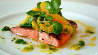 Рецепт Лосося с апельсиновым джемом