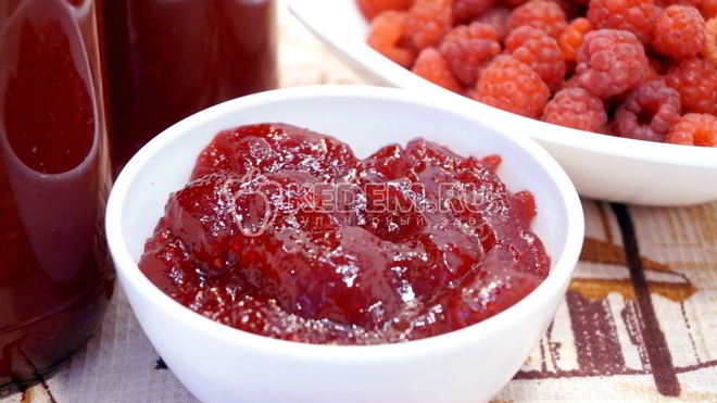 Рецепт Малинового джема без косточек