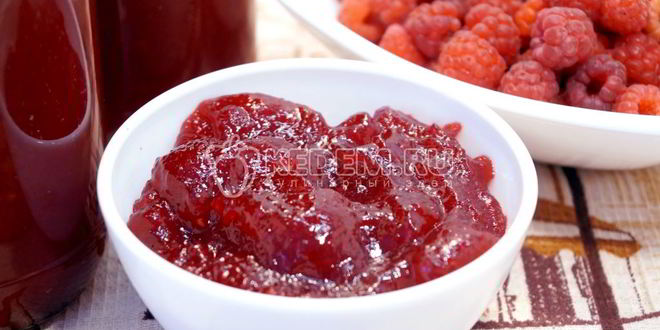 Рецепт малинового джема без косточек