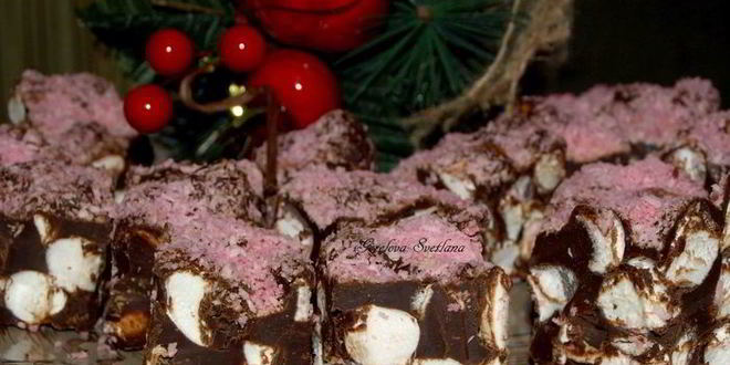 Рецепт маршмеллоу с шоколадом и вишневым джемом