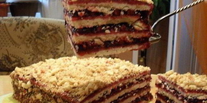 Рецепт невероятна простой тортик с джемом