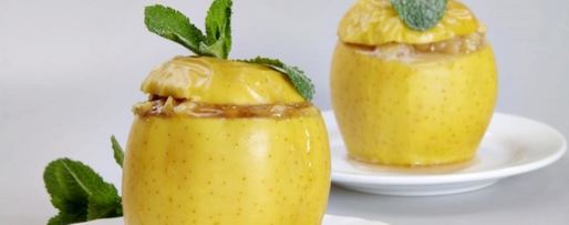 Шаг 2: запеченных яблок с бананом и абрикосовым джемом