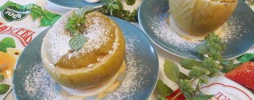 Шаг 9: запеченных яблок с джемом и бананом